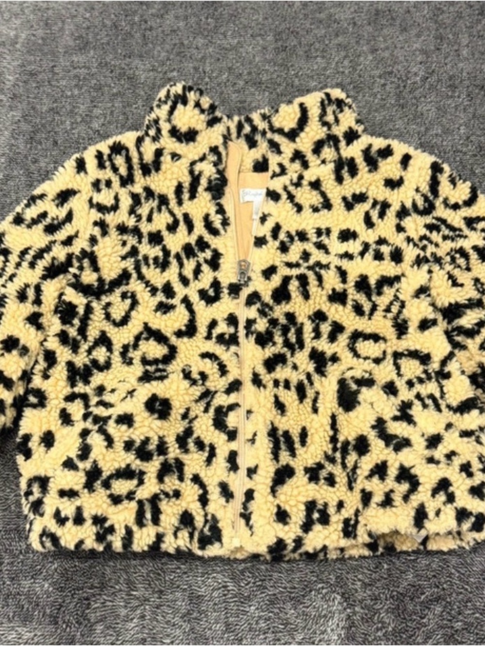 Ralph Lauren Baby Girls 24M Leopard Sherpa Fleece Full Zip Jacket Coat